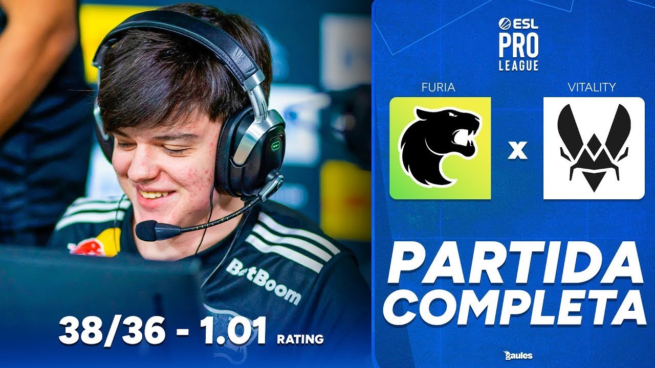 PLAYOFFS! FURIA vs VITALITY – PARTIDA COMPLETA COM GAULES – ESL PRO LEAGUE SEASON 22