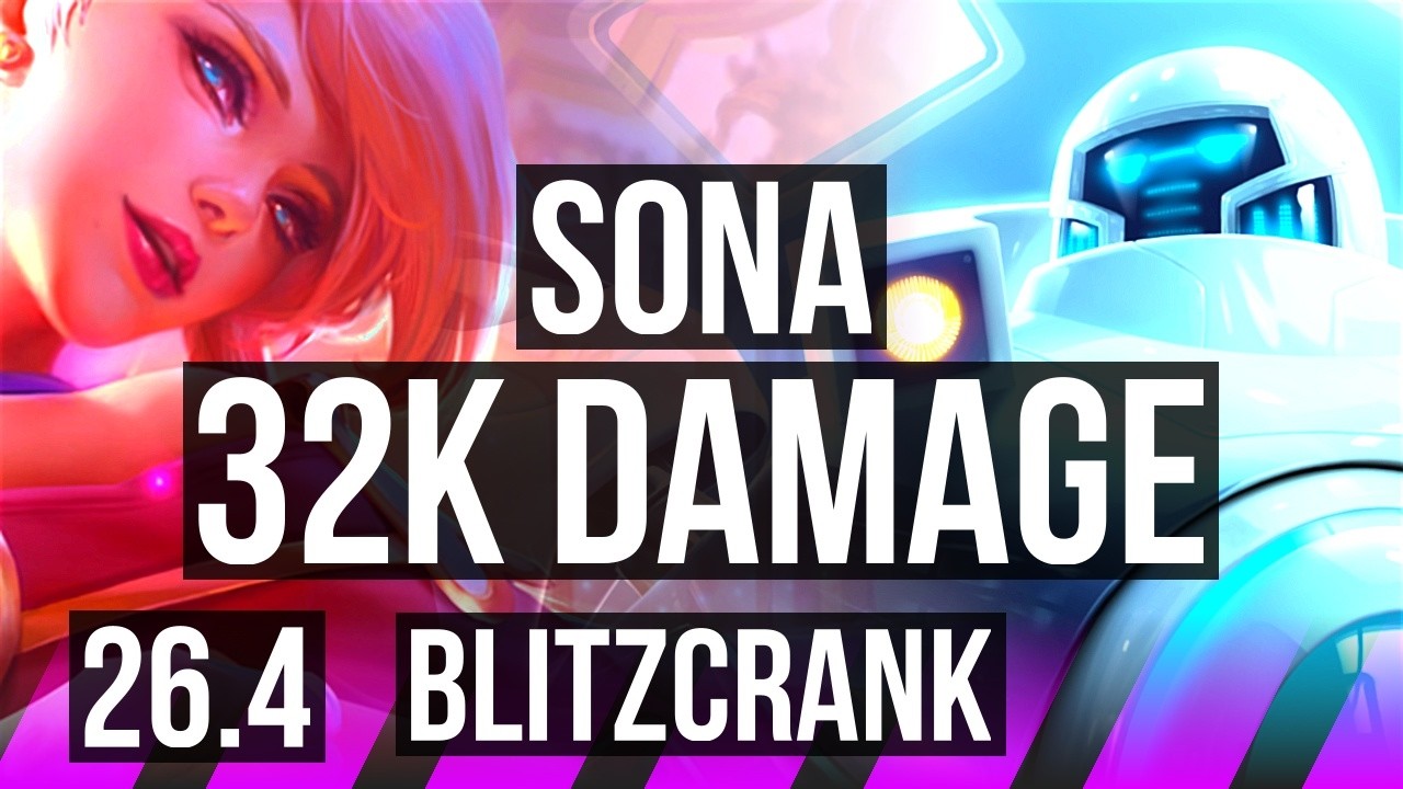 SONA & Jhin vs BLITZCRANK & Smolder (SUP) | 32K Dano, Arcane Comet | KR&hellip;