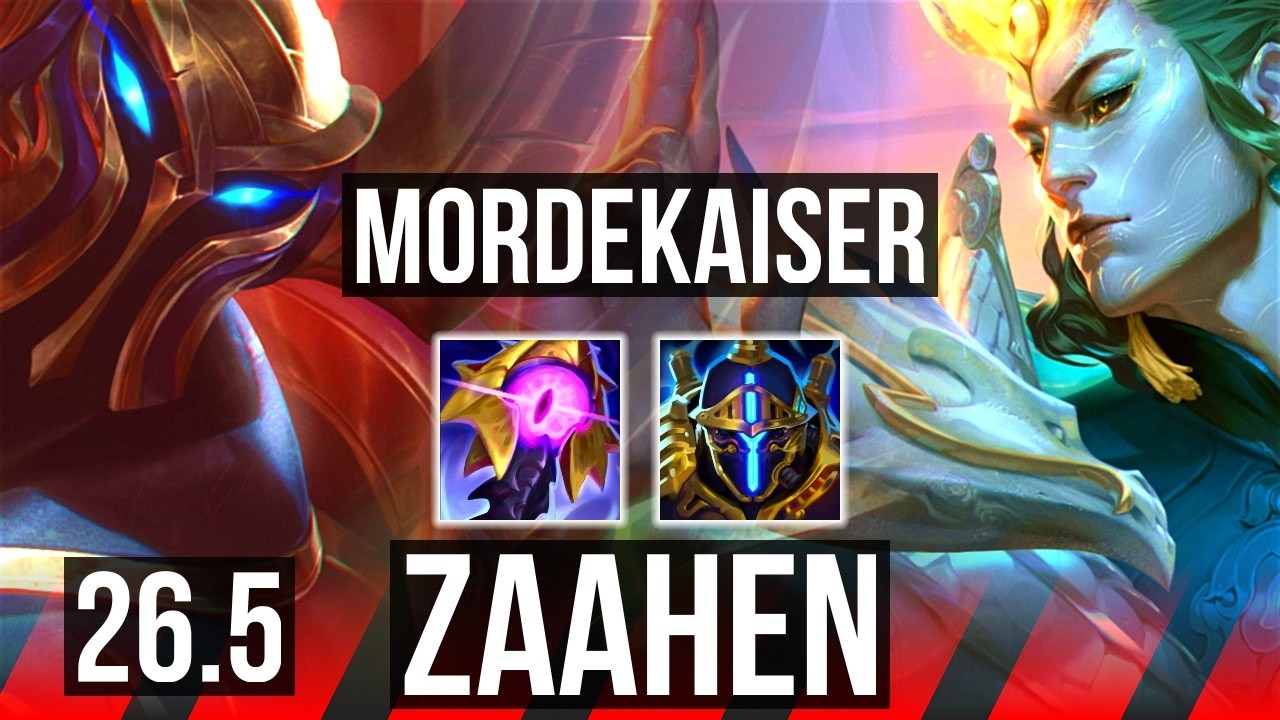 MORDEKAISER vs ZAAHEN (TOP) | Perfect KDA: 13/0/2 | KR Diamante | 26.5