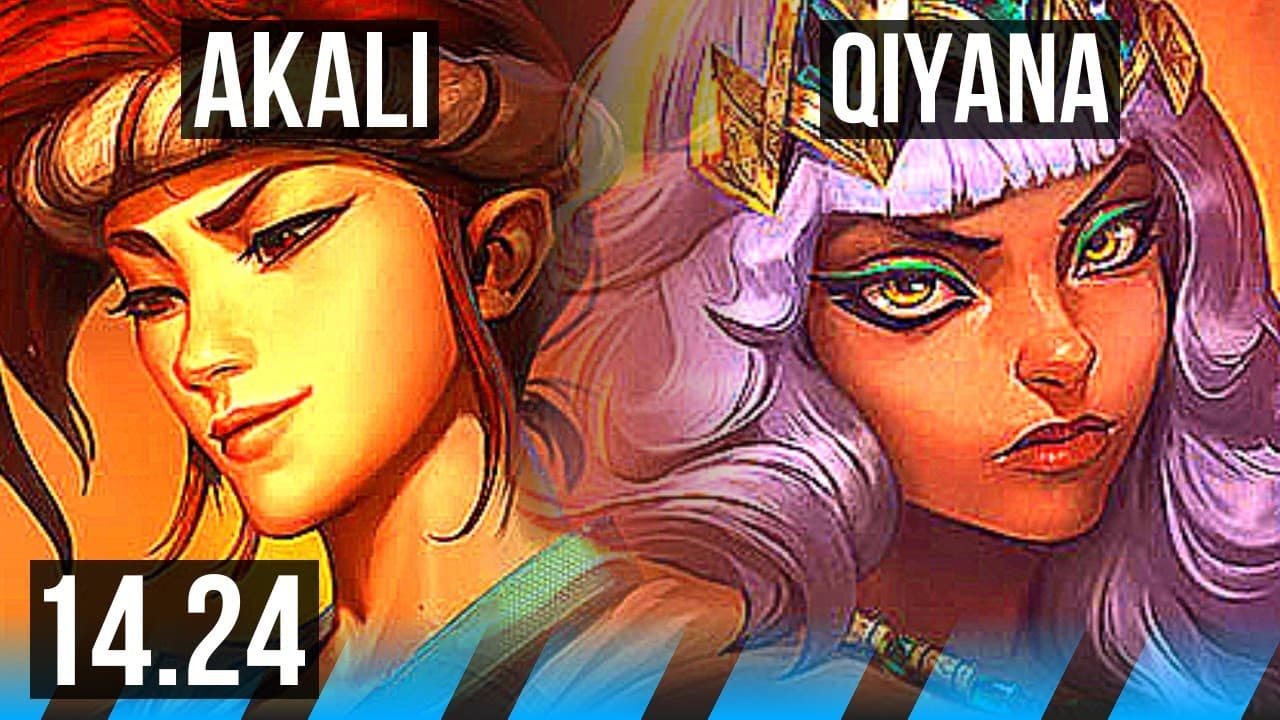 AKALI vs QIYANA (MID) | NA Challenger | 14.24