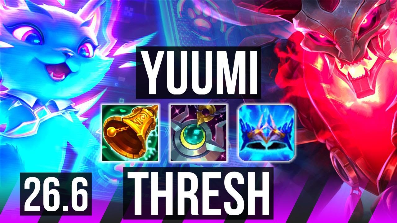 YUUMI & Lucian vs THRESH & Caitlyn (SUP) | KR Mestre | 26.6