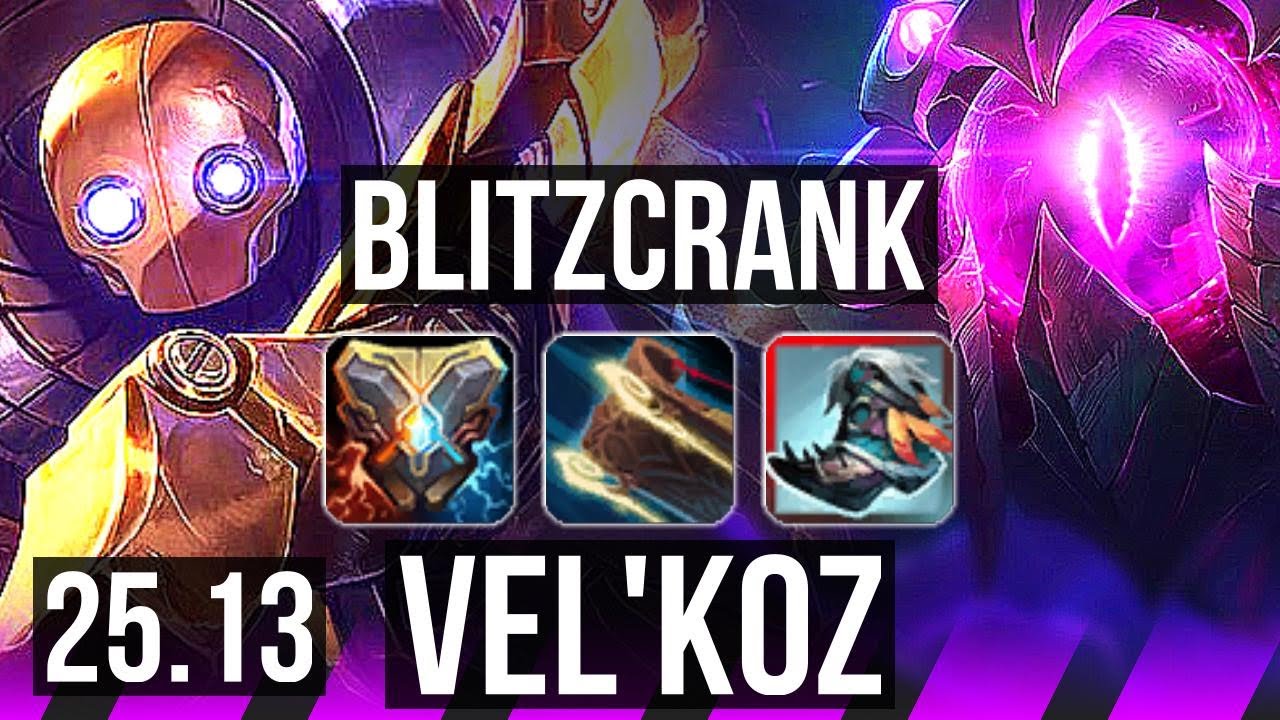 BLITZCRANK & Draven vs VEL’KOZ & Ezreal (SUP) | EUW Master | 25.13