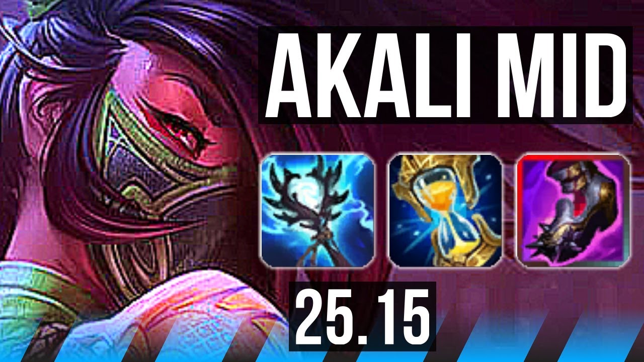 AKALI vs YASUO (MID) | Invencível | KR Mestre | 25.15