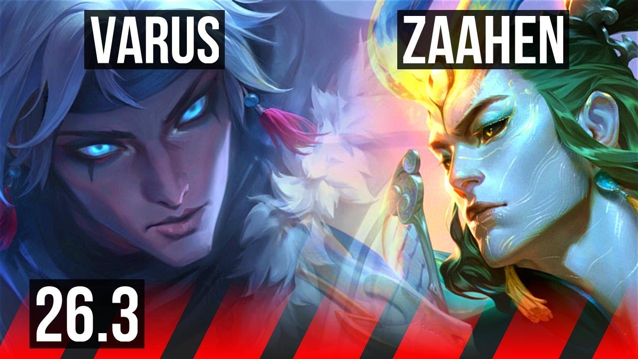 VARUS vs ZAAHEN (TOP) | Good KDA: 10/1/2 | EUW Mestre | 26.3