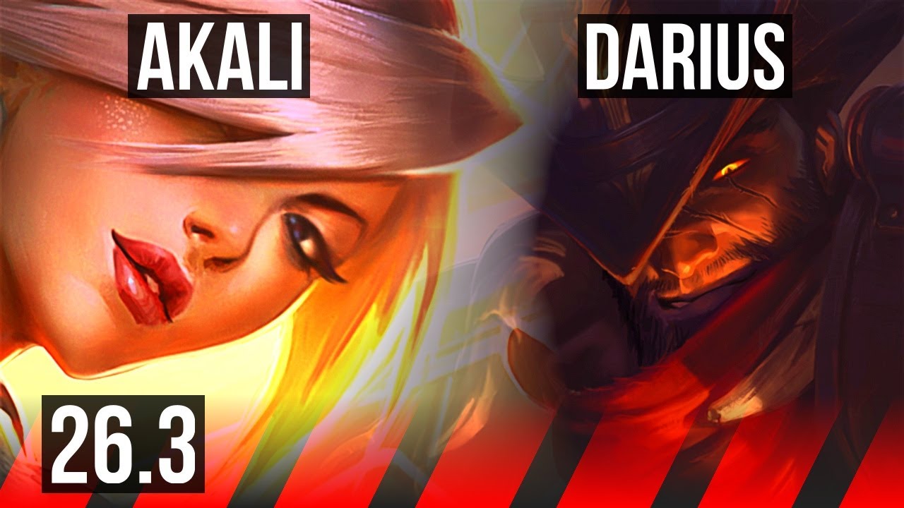 AKALI vs DARIUS (TOP) | 51K Dano | EUNE Grão-Mestre | 26.3