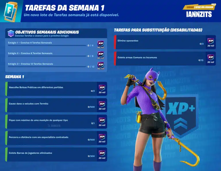 Novas Tarefas Semanais