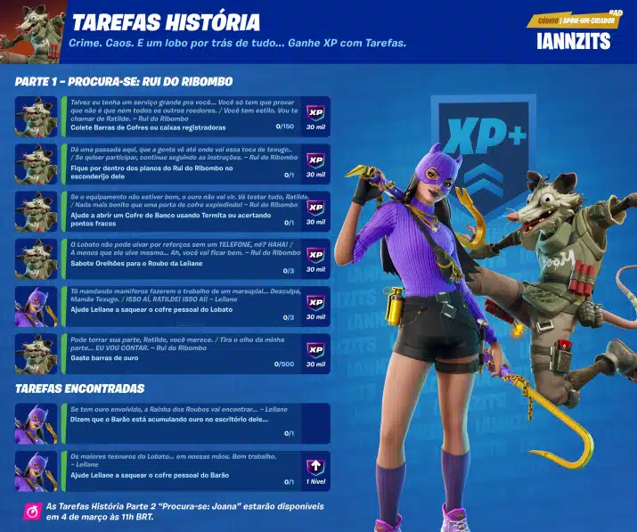 Novas Tarefas de História