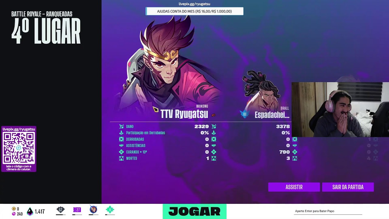 TREINANDO DE WUKONG 190/365 !pix !emote !donate !insta !discord !discordsupervivebr