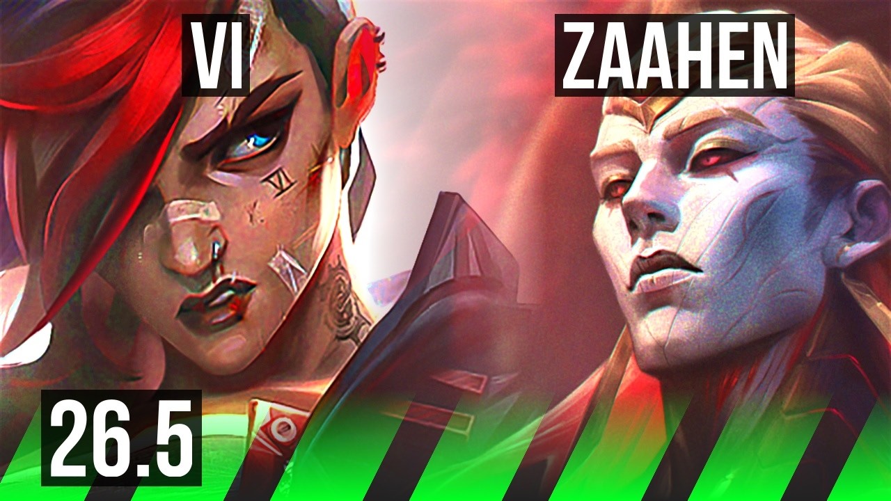 VI vs ZAAHEN (JGL) | Perfect KDA: 7/0/10 | EUW Grão-Mestre | 26.5
