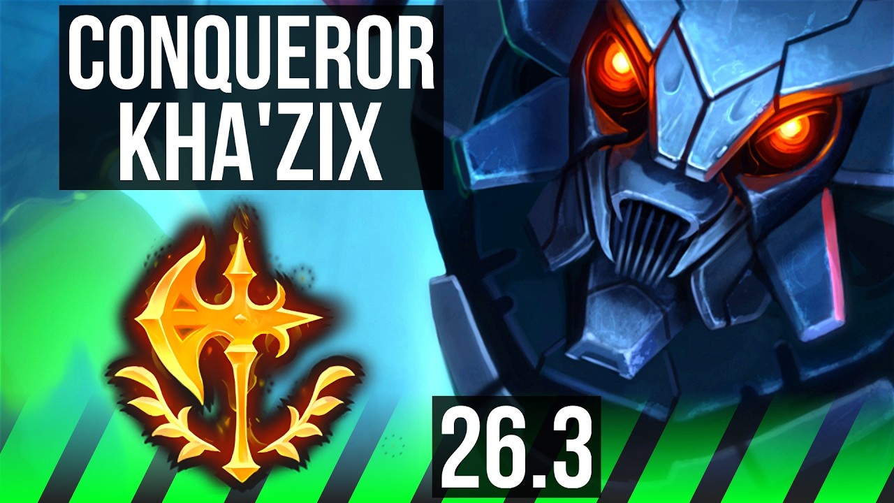 KHA’ZIX vs ZAAHEN (JGL) | 64K Dano, Conqueror | EUW Mestre | 26.3