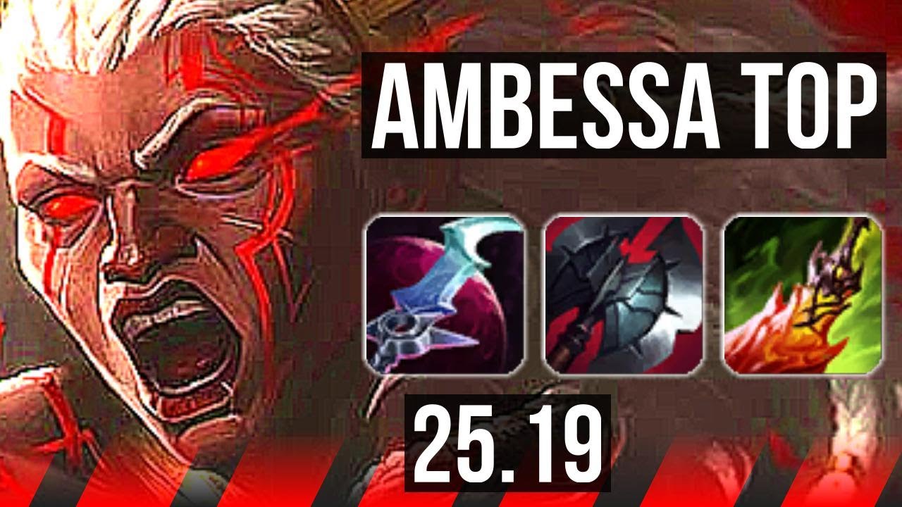 AMBESSA vs RENEKTON (TOP) | Quadra, 8 Abates Solo, Lendário, 44k Dano | KR Grão-Mestre | 25.19