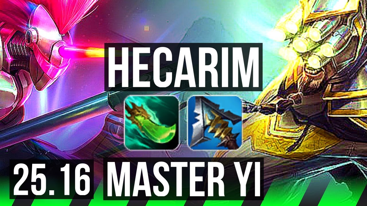 HECARIM vs Mestre YI (JGL) | 8/1/4 | KR Diamante | 25.16