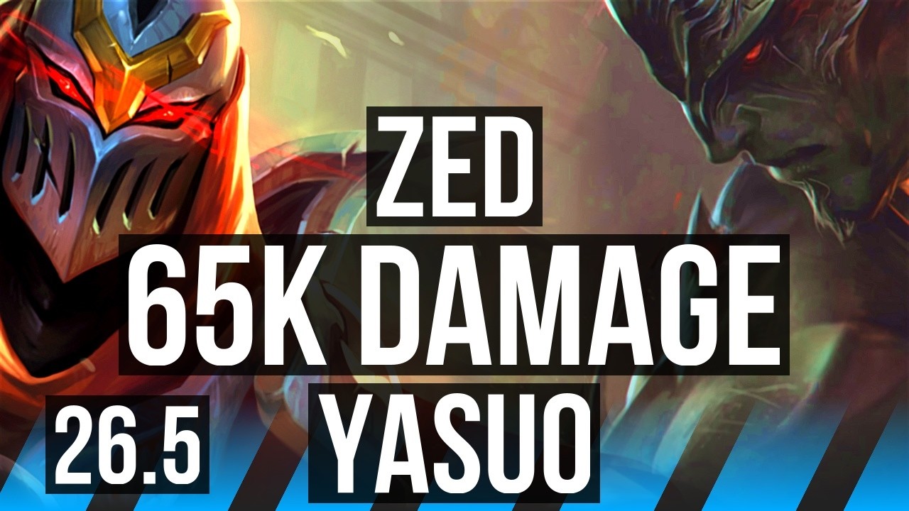 ZED vs YASUO (MID) | 65K Dano | BR Desafiante | 26.5