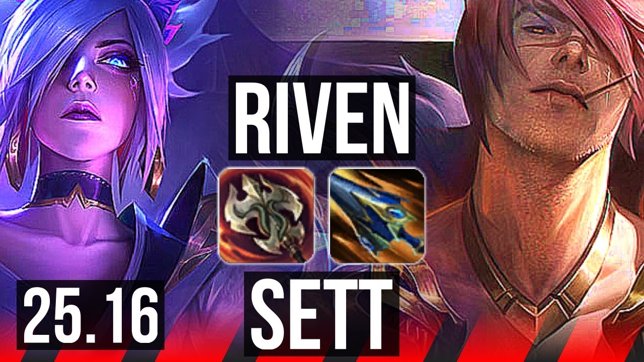 RIVEN vs SETT (TOP) | 2000+ Jogos | EUW Mestre | 25.16