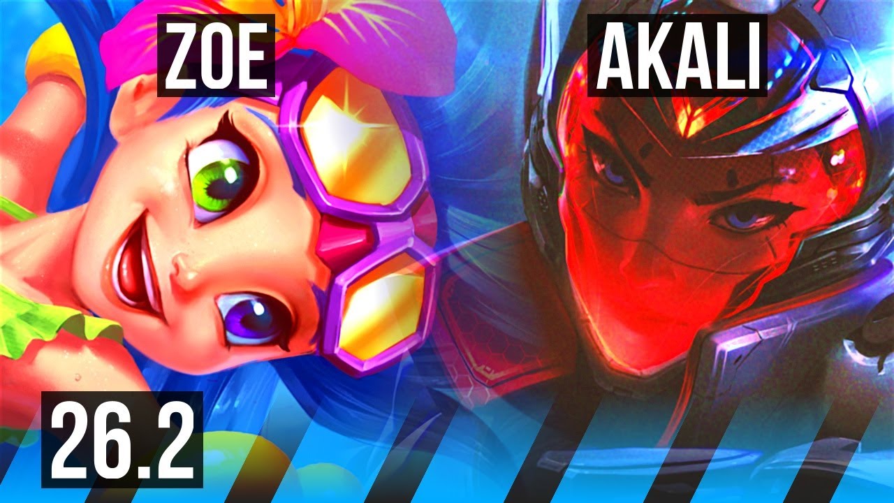 ZOE vs AKALI (MID) | KR Grão-Mestre | 26.2