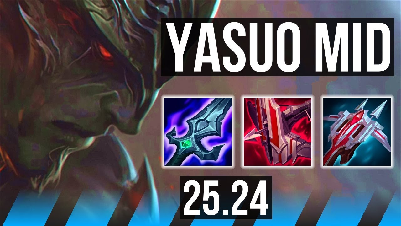YASUO vs AKALI (MID) | 64K Dano | KR Mestre | 25.24