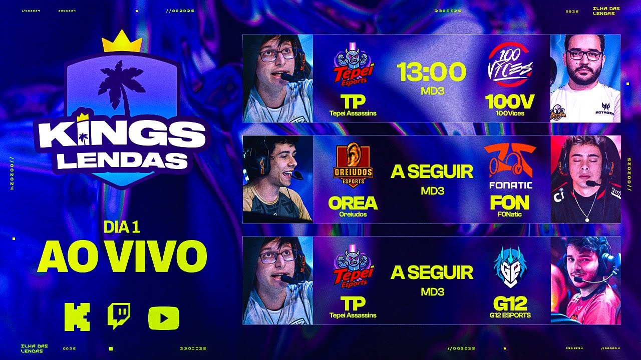 AO VIVO: TP x 100V | KINGS LENDAS – Dia 1 | ILHA DAS LENDAS !cupom !sadia !grupo !kbmidl