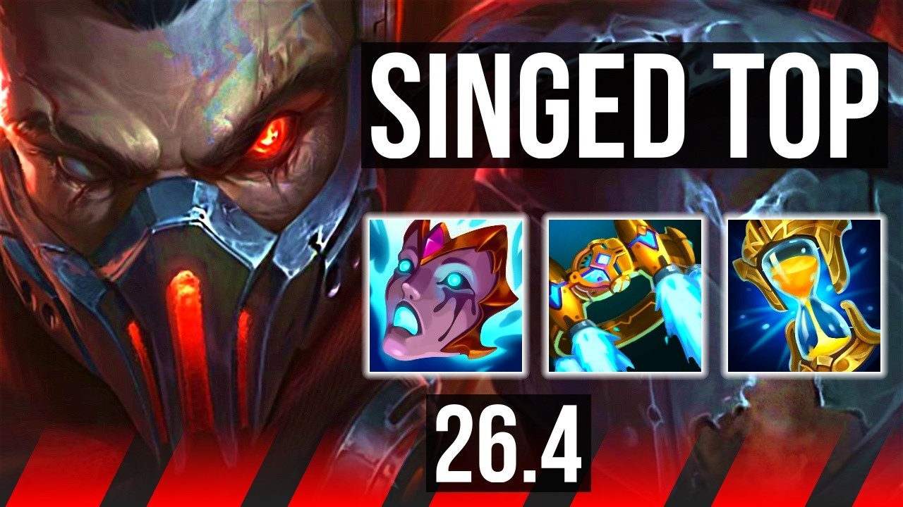SINGED vs ZAAHEN (TOP) | 54K Dano, Good KDA: 14/3/19 | NA Mestre | 26.4