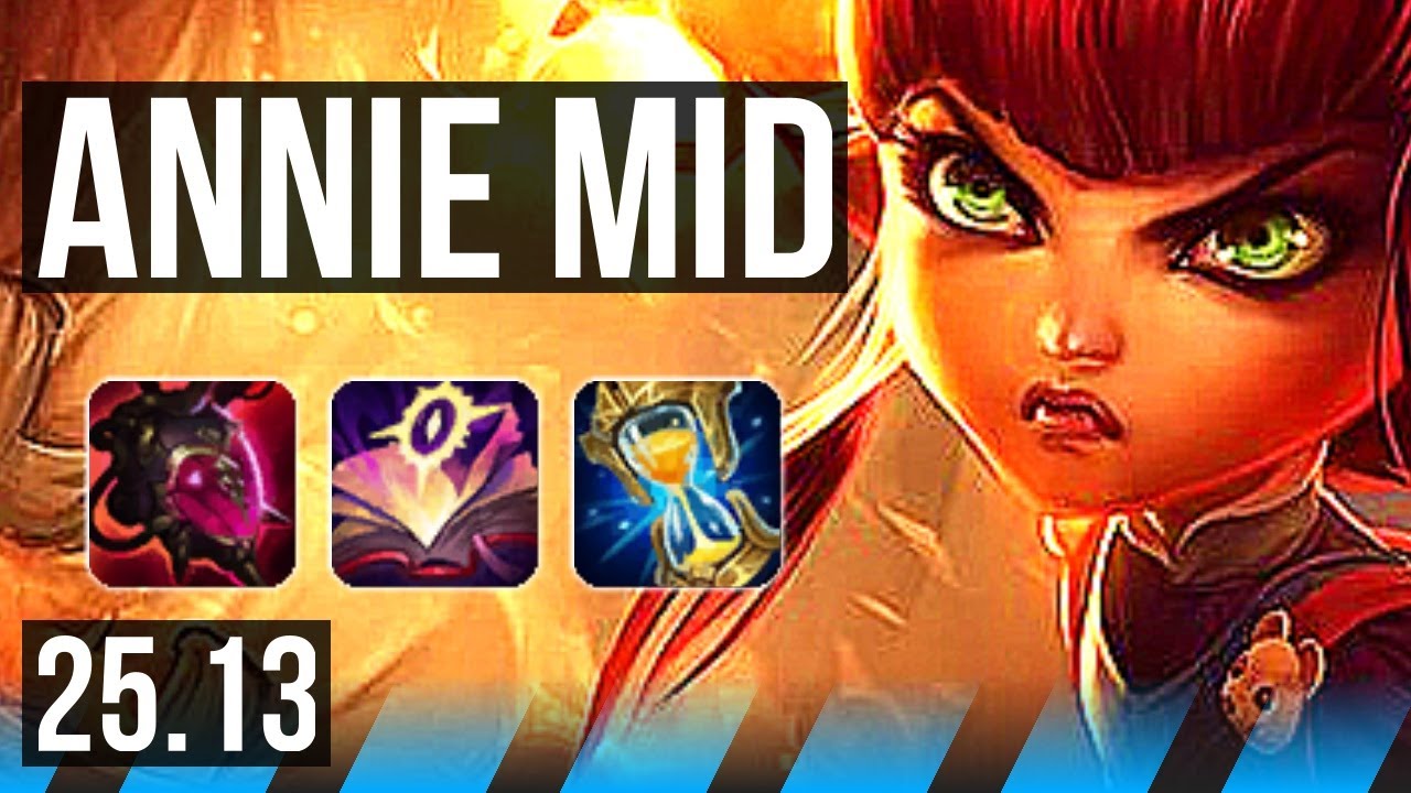 ANNIE vs NASUS (MID) | 17/0/7, 9 solo kills, Legendary | KR Diamond | 25.13