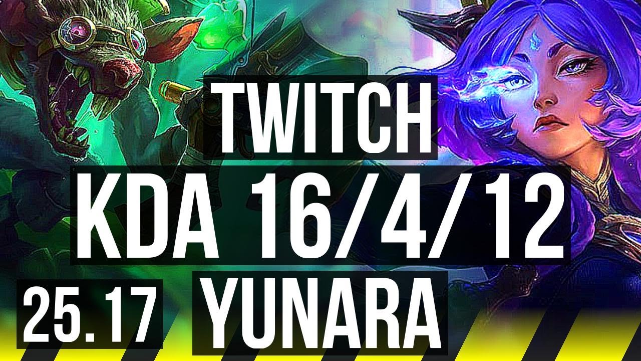 TWITCH & Zoe vs YUNARA & Nami (ADC) | 16/4/12 | EUW Mestre | 25.17