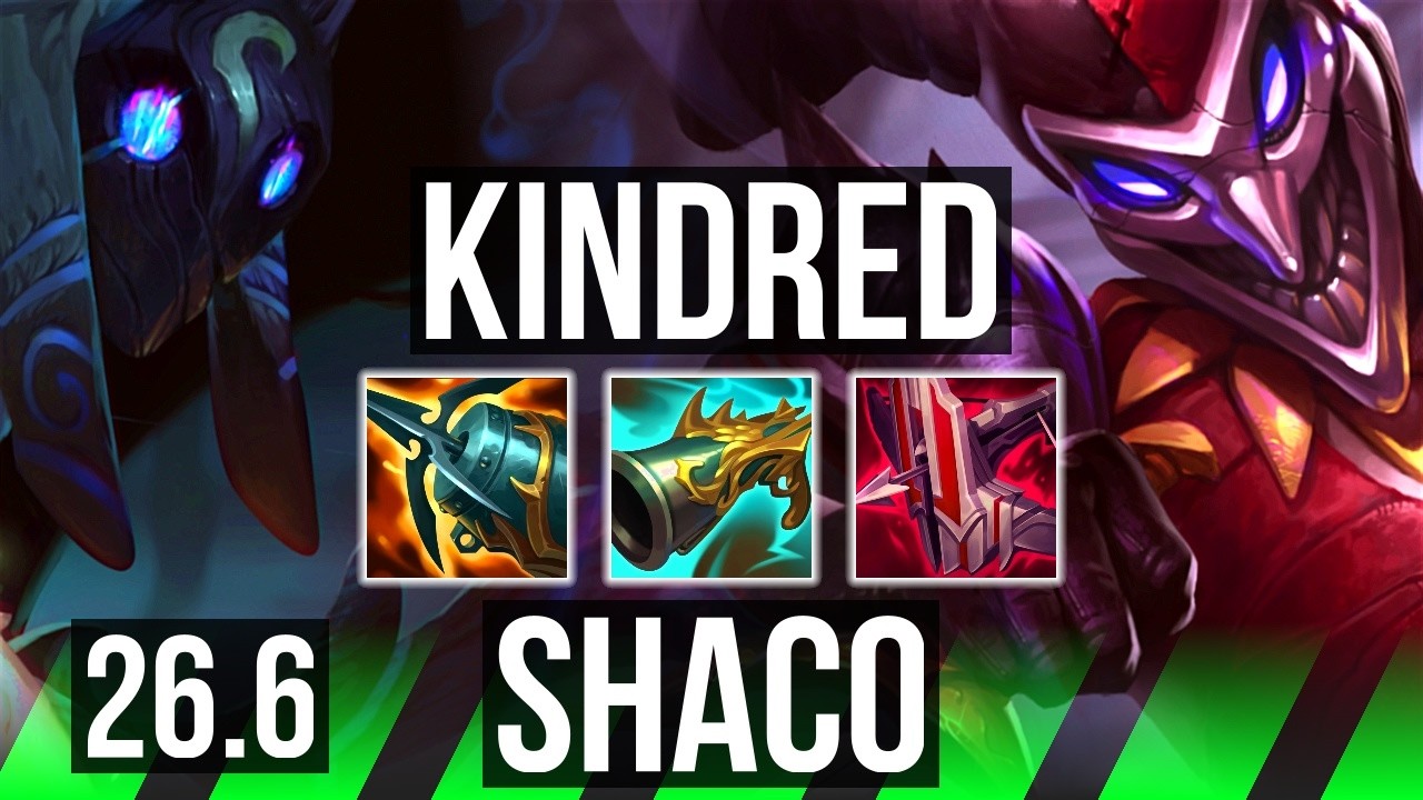 KINDRED vs SHACO (JGL) | Good KDA: 20/1/6 | NA Desafiante | 26.6