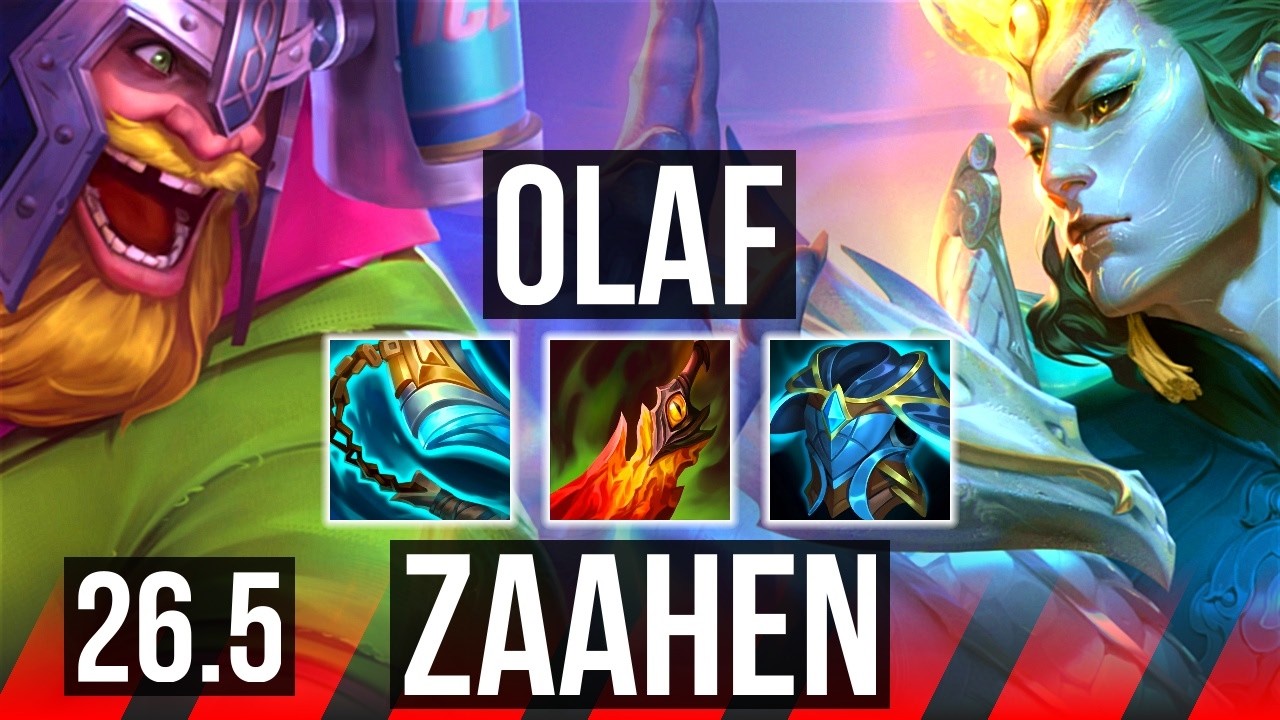 OLAF vs ZAAHEN (TOP) | Good KDA: 12/2/7 | KR Diamante | 26.5