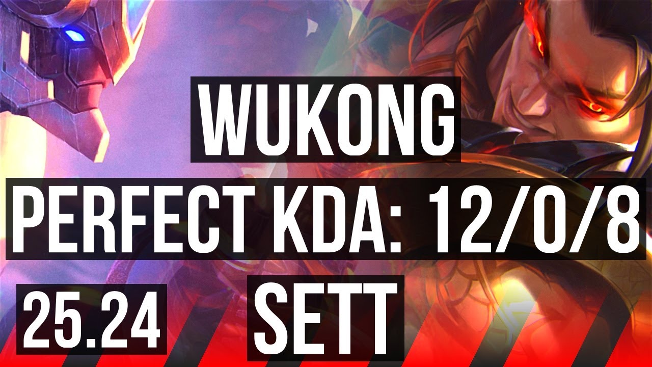 WUKONG vs SETT (TOP) | Perfect KDA: 12/0/8, 4k gold Retorno | KR Diamante | 25.24