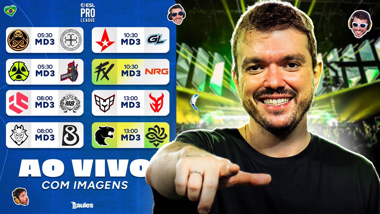 FLUXO , FURIA X LEGACY | ESL PRO LEAGUE SEASON 22 DIA 3 !socio !vote -Siga @Gaules nas redes sociais