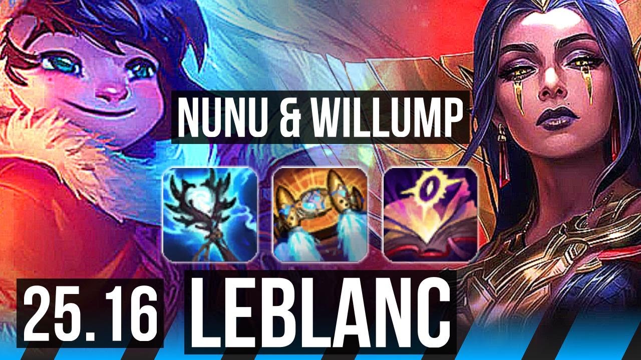 NUNU & WILLUMP vs LEBLANC (MID) | 700+ Jogos, Dominando | KR Mestre | 25.16