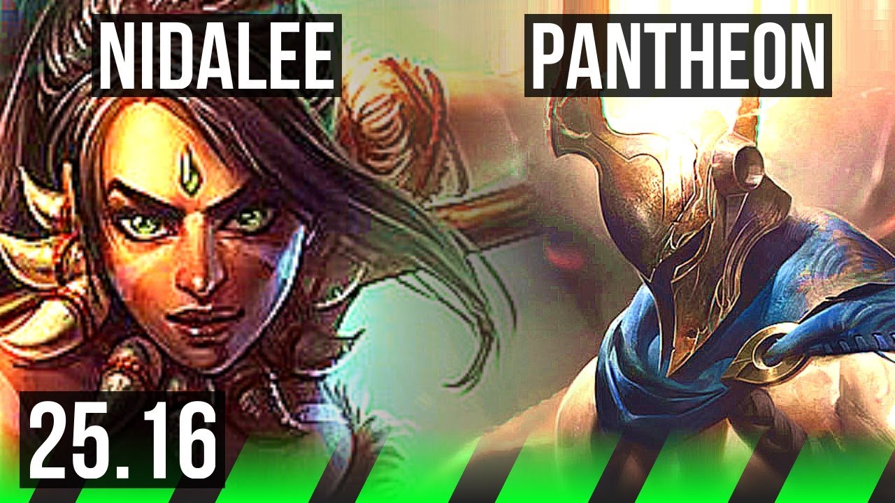 NIDALEE vs PANTHEON (JGL) | 16/1/4, Lendário | KR Mestre | 25.16