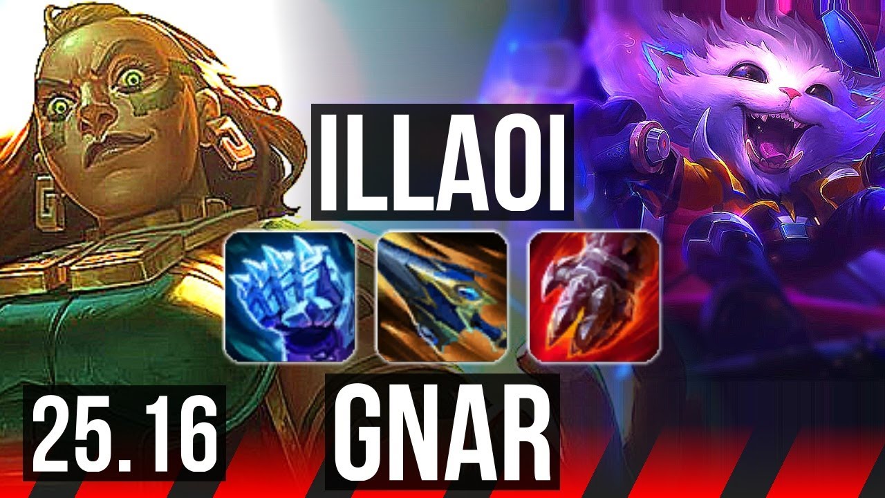 ILLAOI vs GNAR (TOP) | 72% winrate | KR Diamante | 25.16