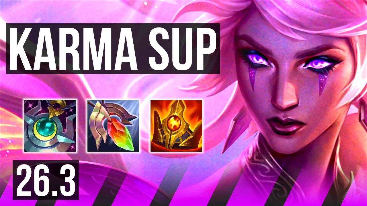 KARMA & Ezreal vs LUX & Jhin (SUP) | KR Mestre | 26.3