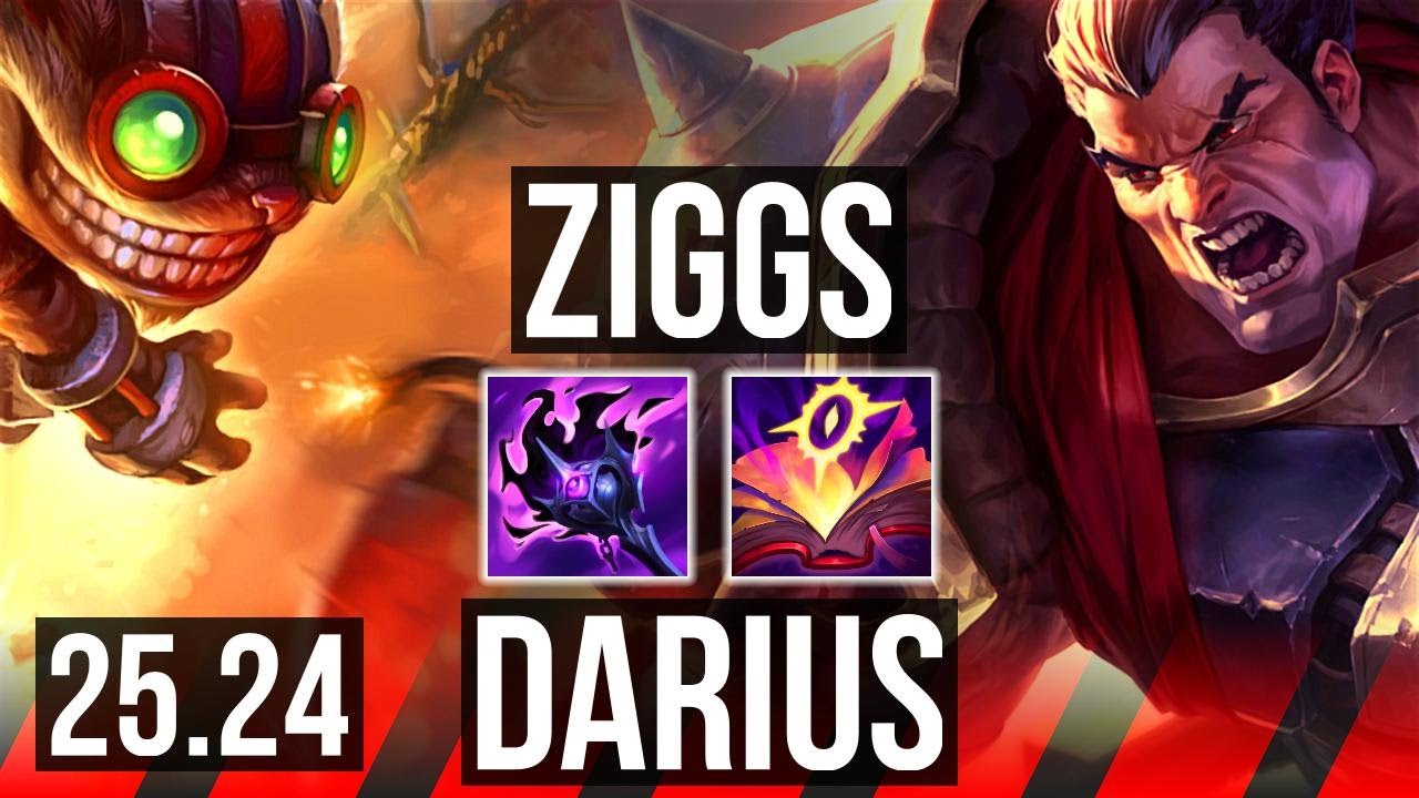 ZIGGS vs DARIUS (TOP) | Good KDA: 7/1/4 | EUW Mestre | 25.24