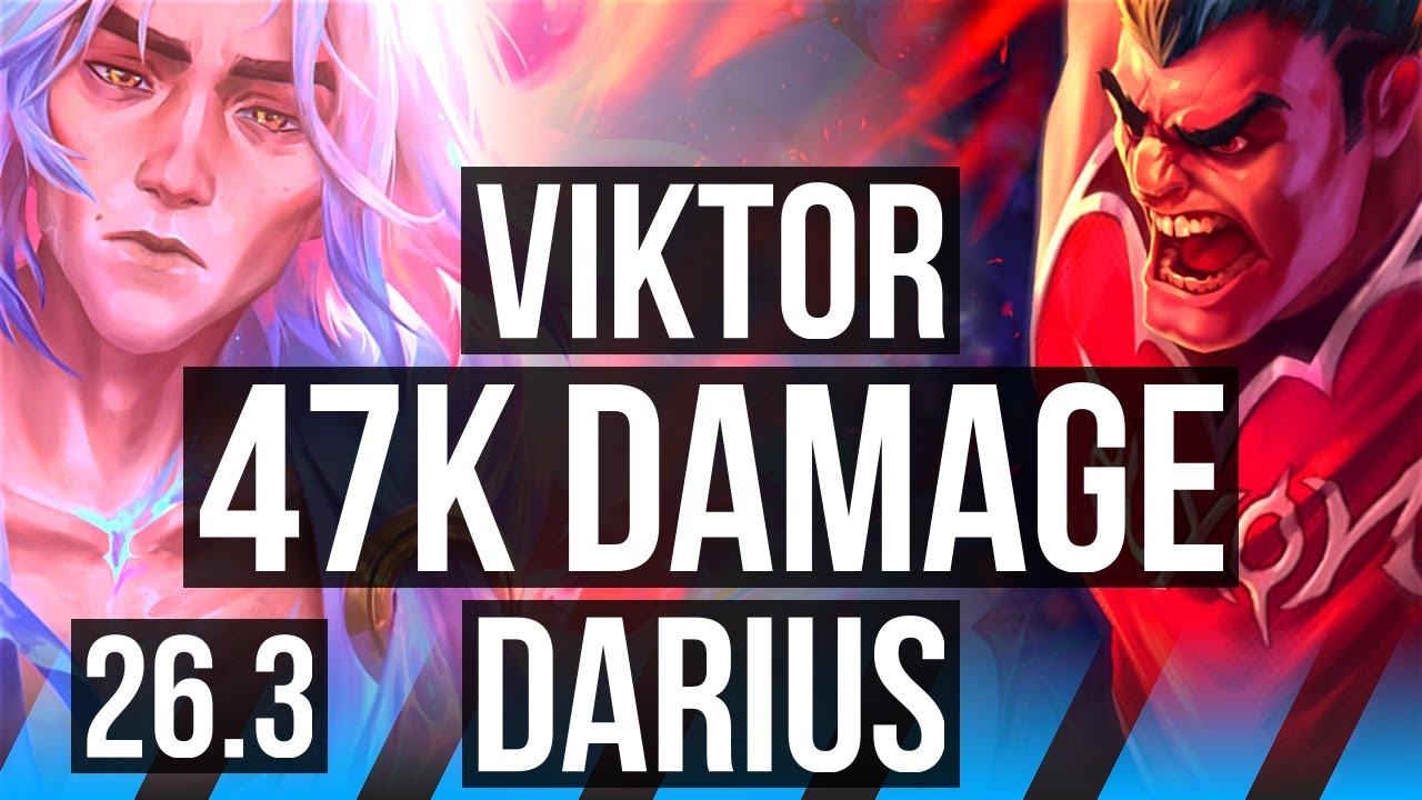VIKTOR vs DARIUS (MID) | 47K Dano | NA Desafiante | 26.3