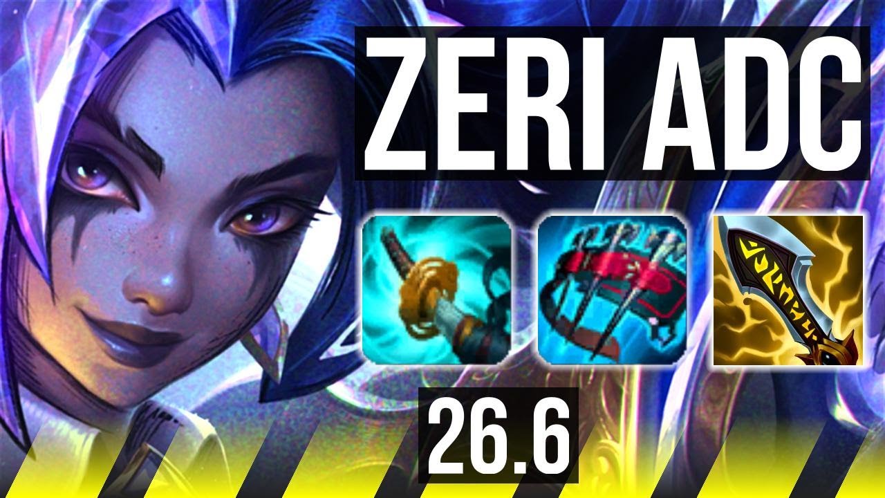 ZERI & Morgana vs JHIN & Leona (ADC) | Good KDA: 17/2/8 | KR Mestre | 26.6