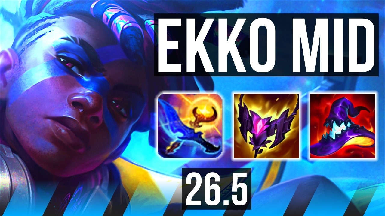 EKKO vs AKALI (MID) | Perfect KDA: 16/0/2 | KR Mestre | 26.5