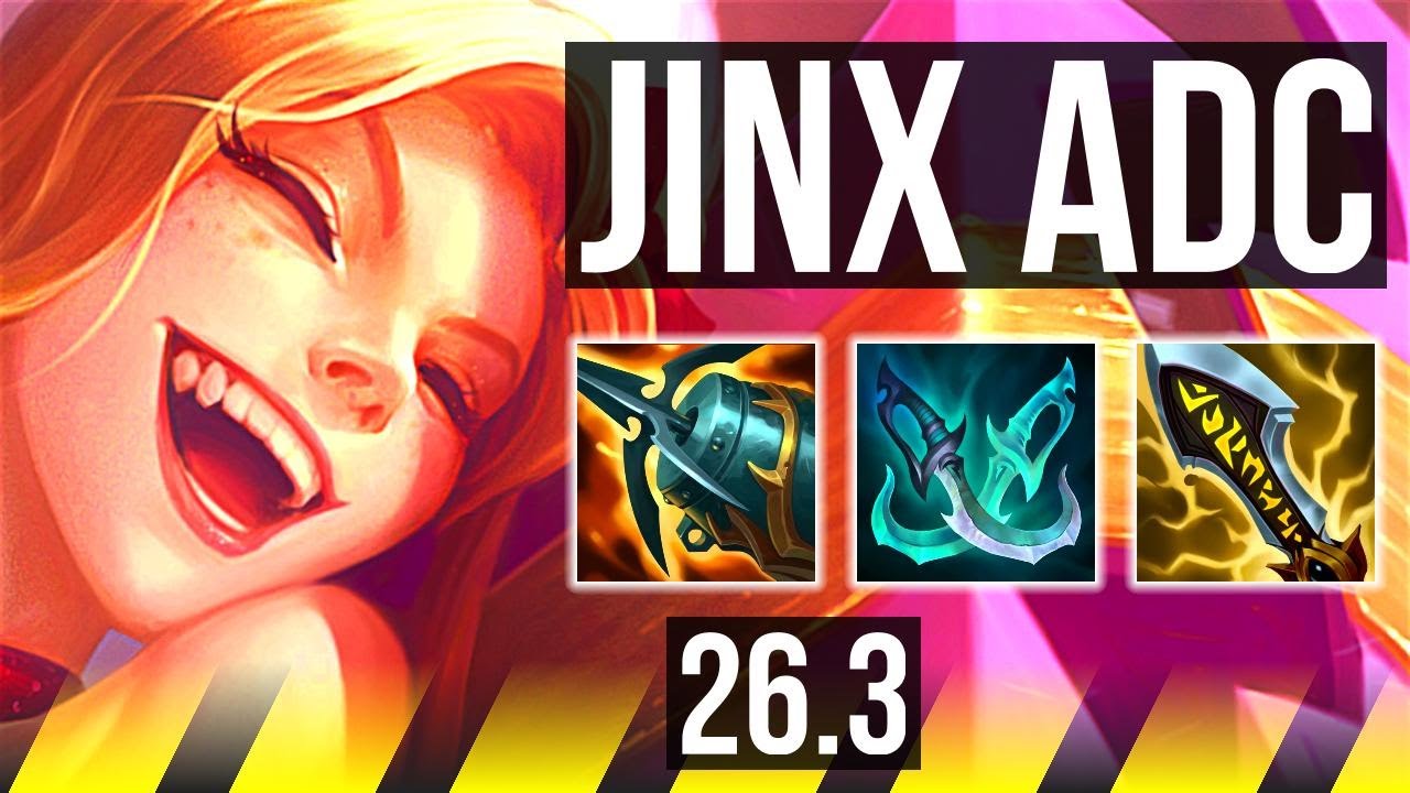 JINX & Nami vs ASHE & Thresh (ADC) | 47K Dano | NA Grão-Mestre | 26.3