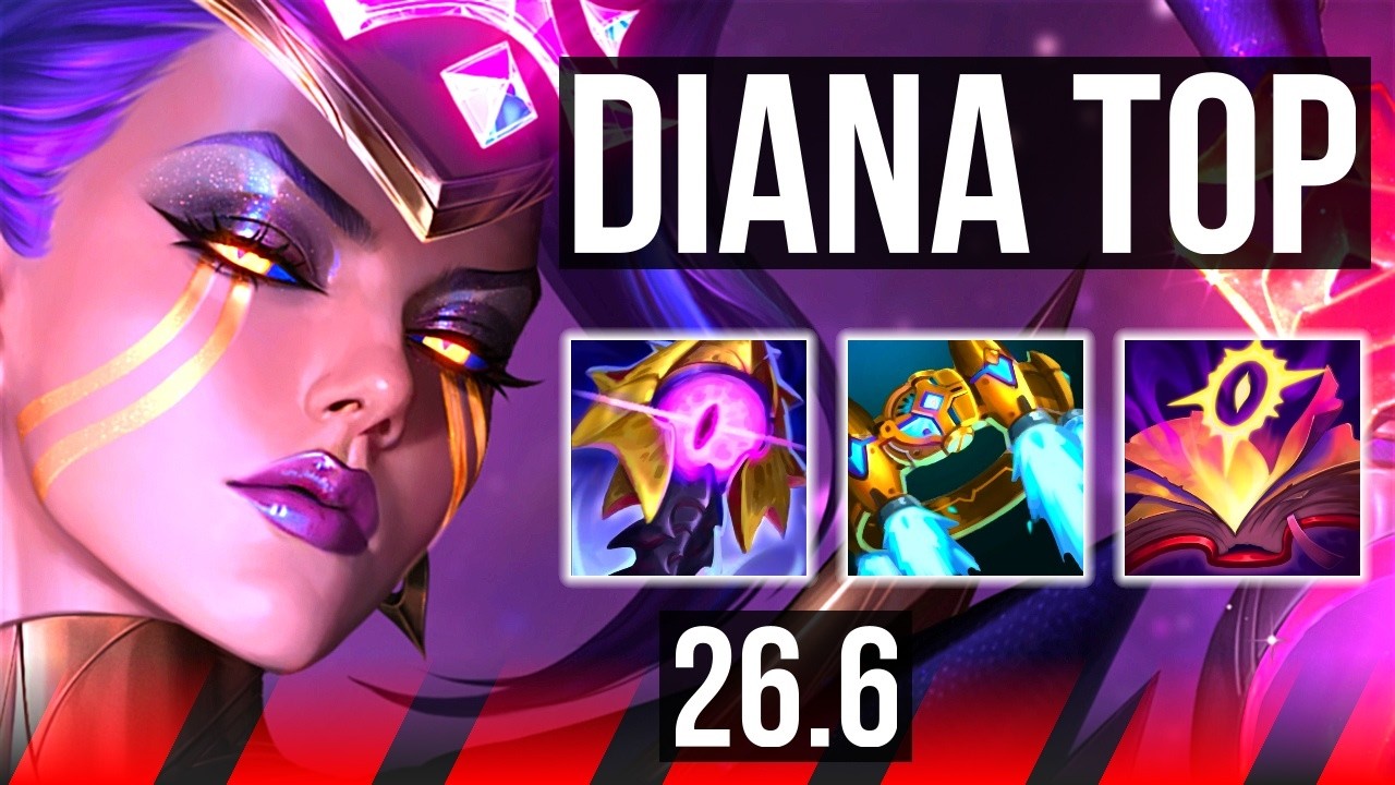 DIANA vs AMBESSA (TOP) | Good KDA: 14/2/8 | KR Mestre | 26.6
