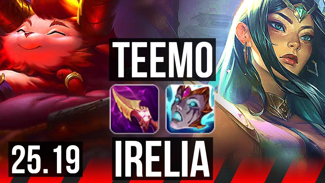 TEEMO vs IRELIA (TOP) | 7/0/2, Invencível | KR Mestre | 25.19