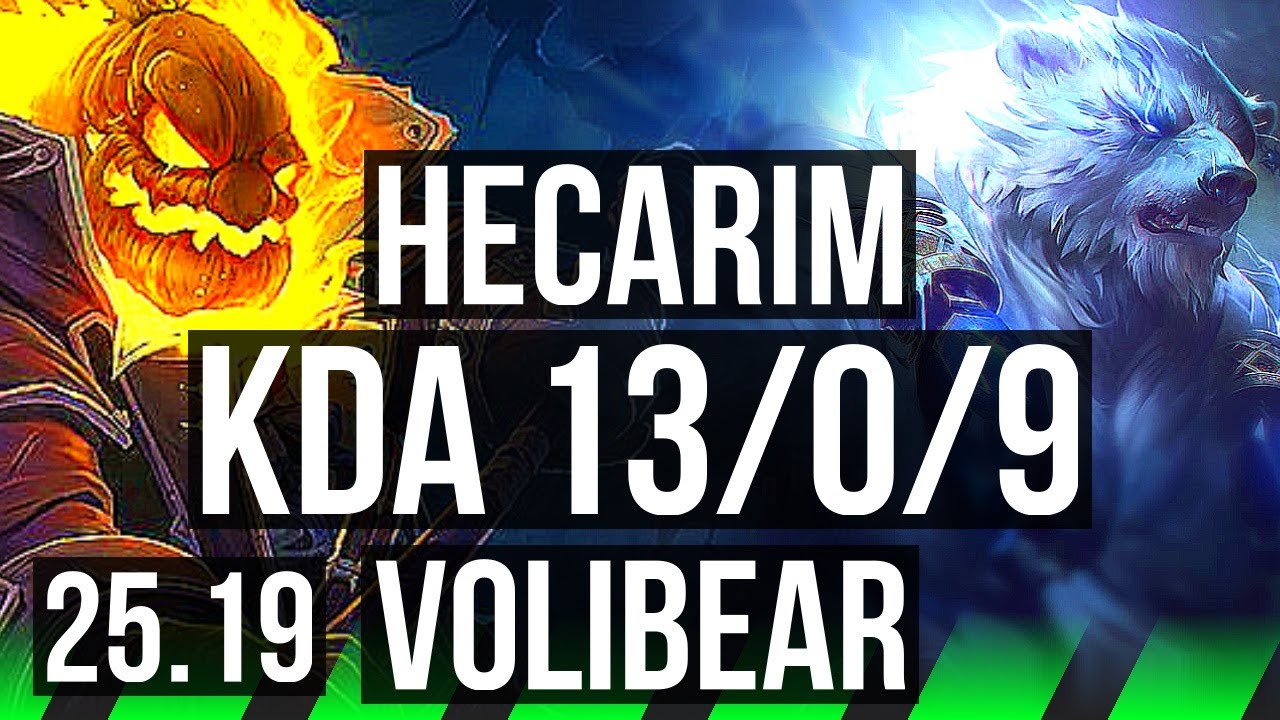 HECARIM vs VOLIBEAR (JGL) | Lendário | NA Mestre | 25.19