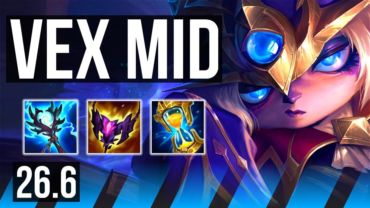 VEX vs QIYANA (MID) | 58K Dano, 5k gold Retorno | KR Diamante | 26.6