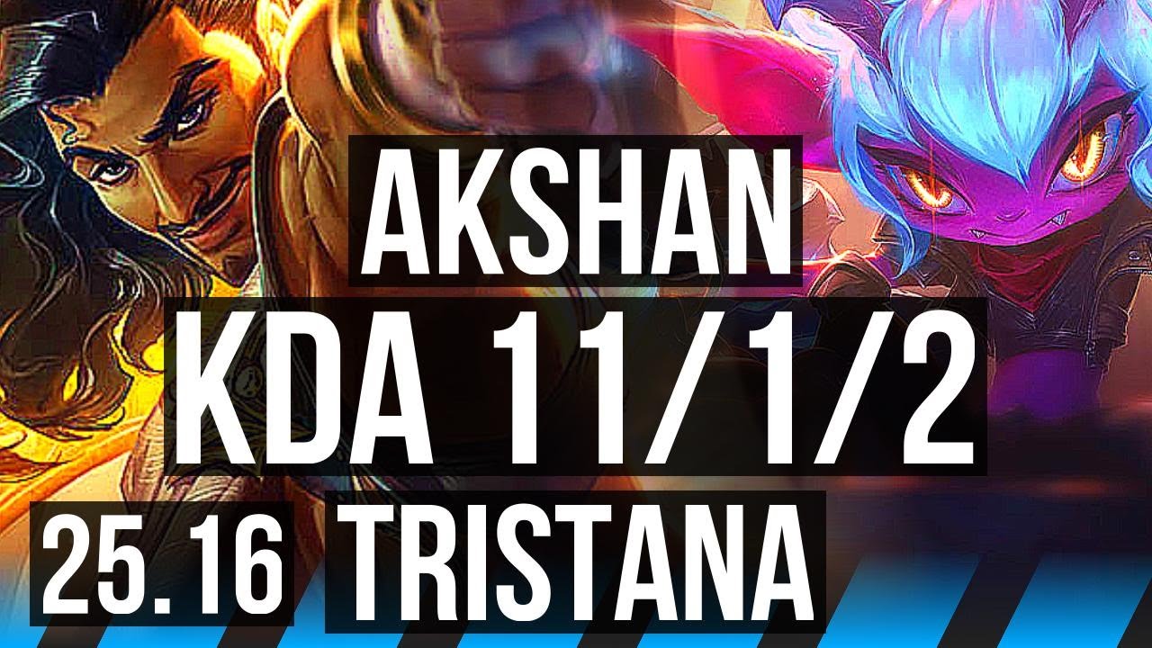 AKSHAN vs TRISTANA (MID) | 80% winrate, Lendário | KR Mestre | 25.16