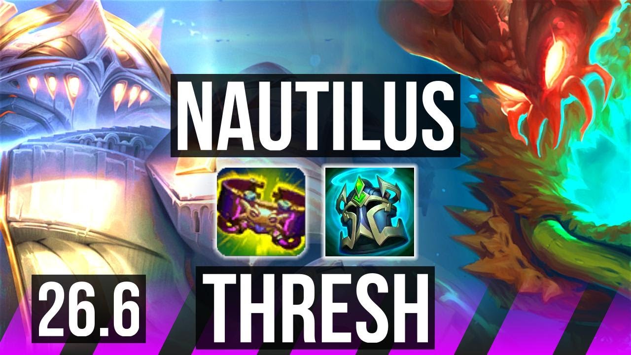 NAUTILUS & Xayah vs THRESH & Jinx (SUP) | NA Grão-Mestre | 26.6