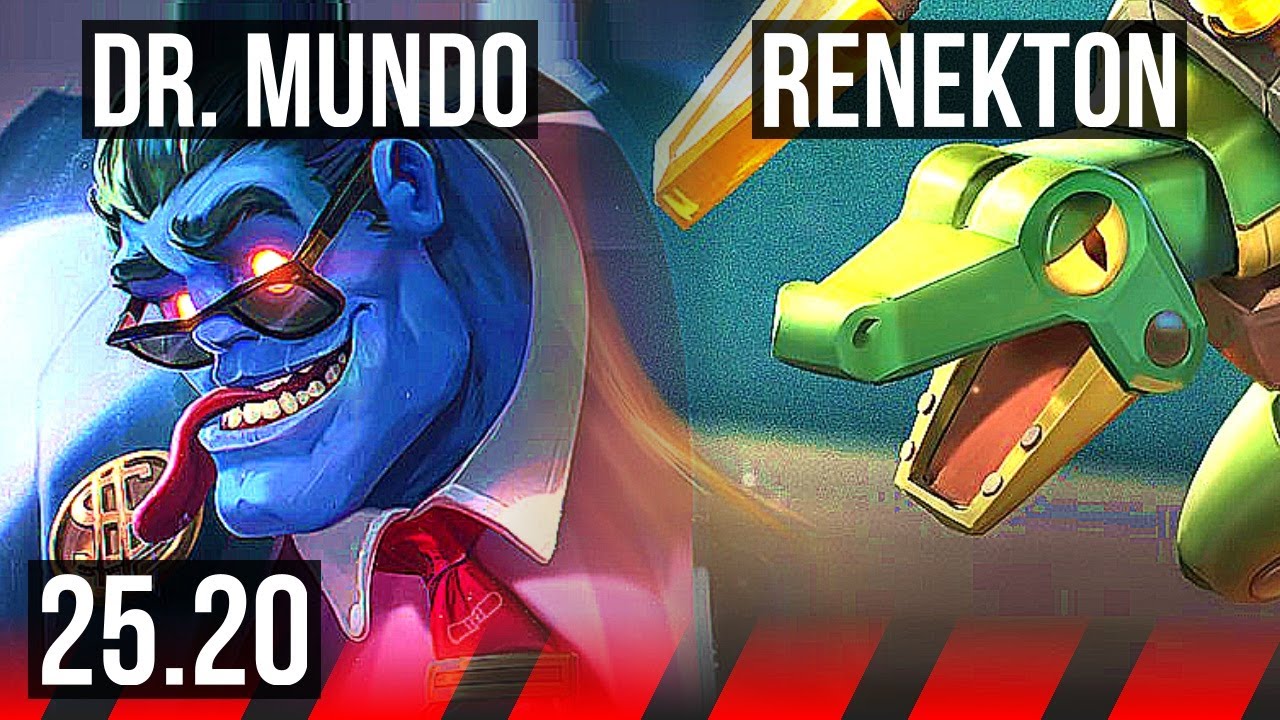 DR. MUNDO vs RENEKTON (TOP) | Quadra, 7 Abates Solo, 12/3/4, Dominando | EUW Mestre | 25.20