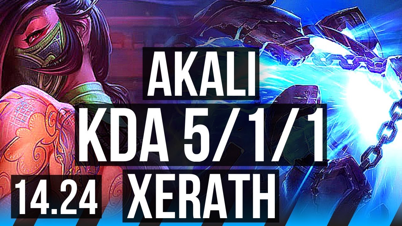 AKALI vs XERATH (MID) | 5/1/1 | NA Master | 14.24
