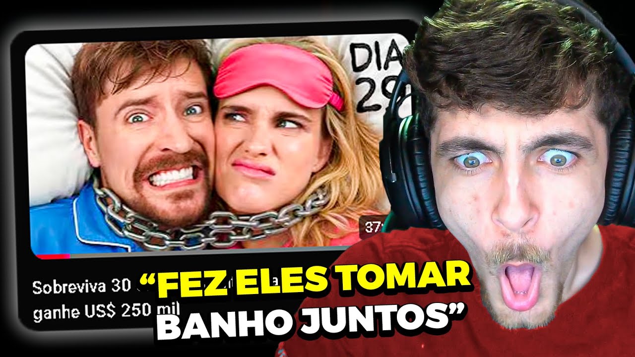 suetam reage a MrBeast: Sobreviva 30 dias acorrentado a seu ex e ganhe US$ 250 mil