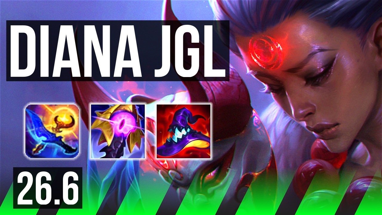 DIANA vs ZAAHEN (JGL) | 51K Dano, Good KDA: 11/2/23 | EUW Mestre | 26.6