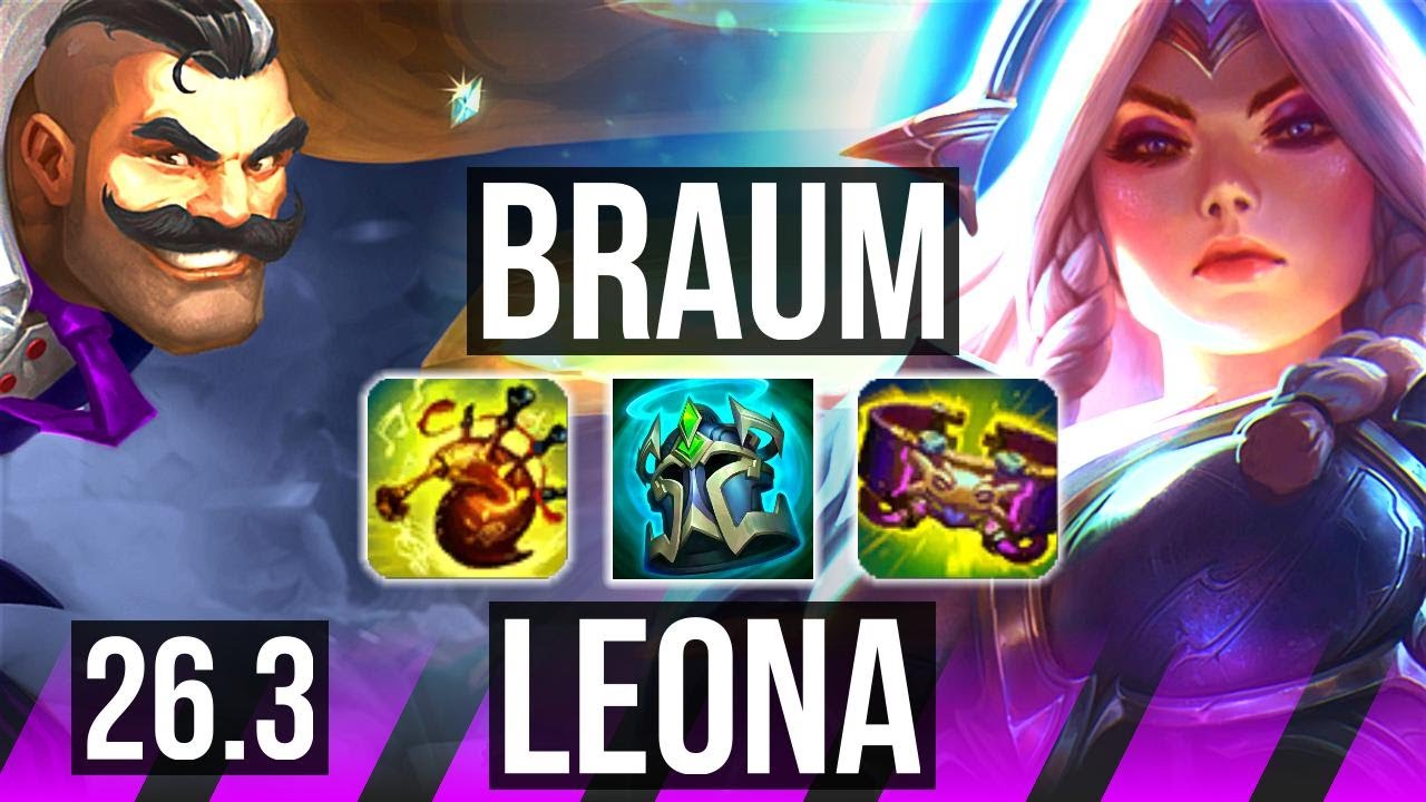 BRAUM & Lucian vs LEONA & Caitlyn (SUP) | EUW Diamante | 26.3