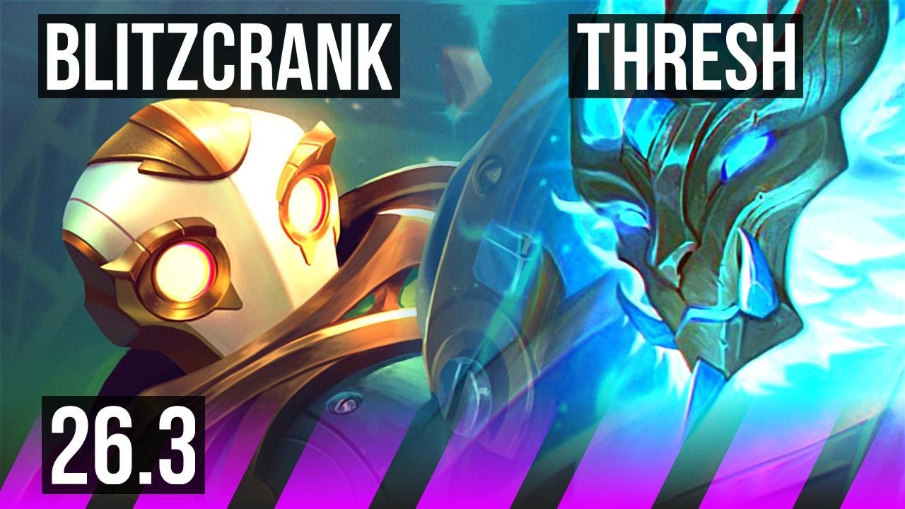 BLITZCRANK & Ziggs vs THRESH & Aphelios (SUP) | Good KDA: 1/1/13 | KR Grão-Mestre | 26.3