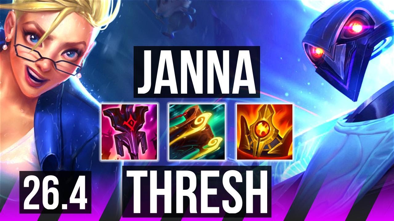 JANNA & Miss Fortune vs THRESH & Yunara (SUP) | EUW Mestre | 26.4
